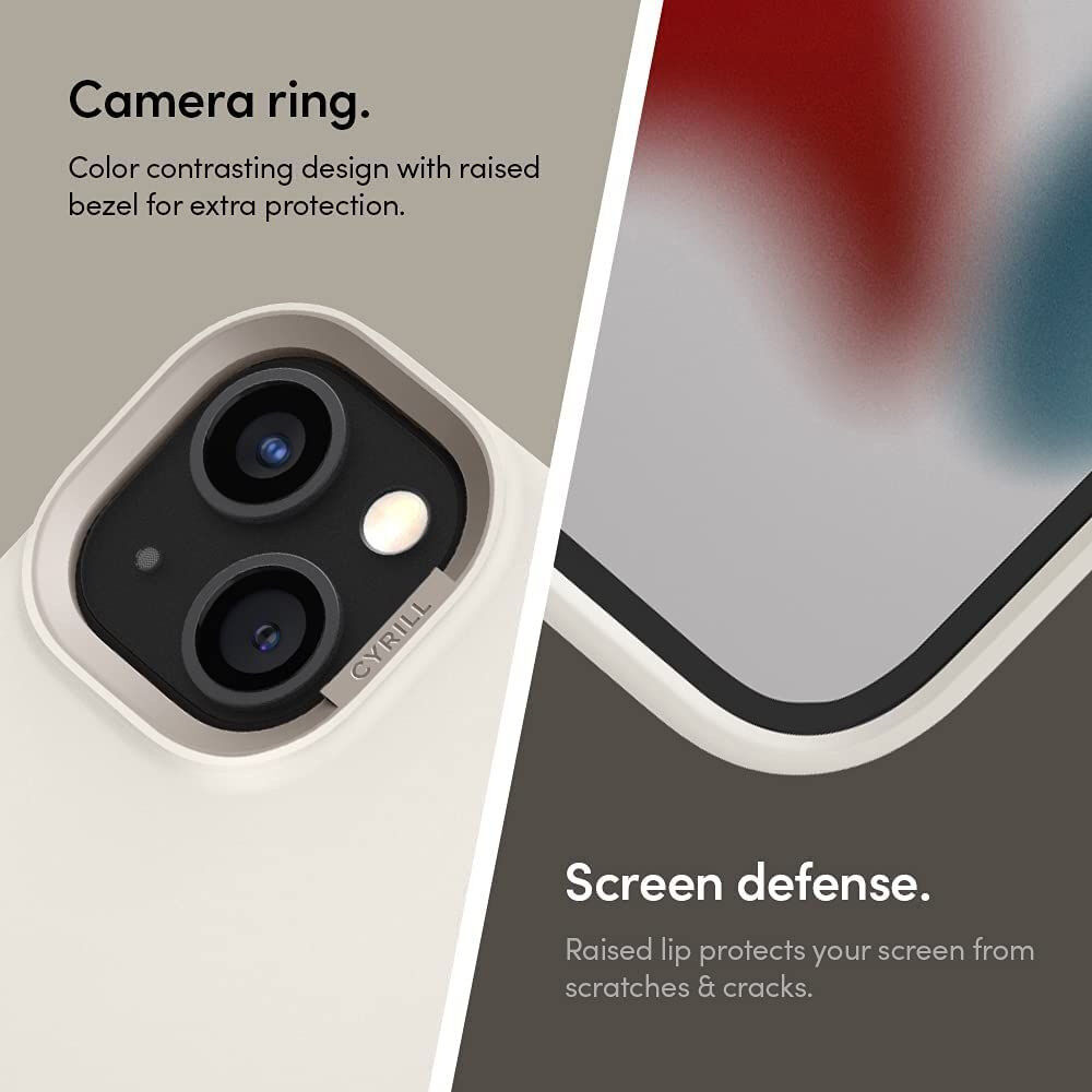 Spigen Cyrill Color Brick Apple iPhone 13 Mini Hoesje Creme afbeelding 6