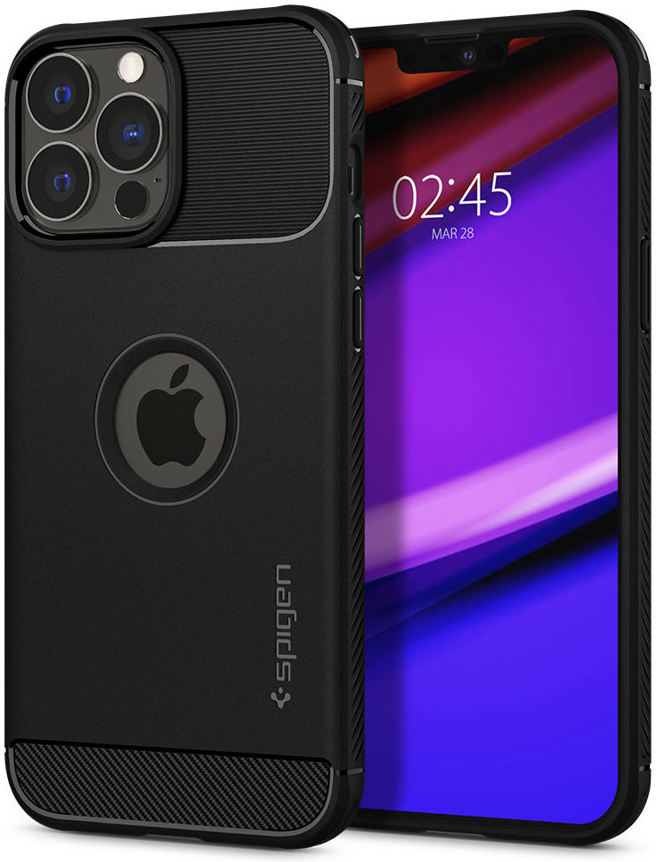 Spigen Rugged Armor Apple iPhone 13 Pro Max Hoesje Zwart afbeelding 1