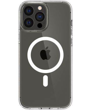 Spigen Ultra Hybrid iPhone 13 Pro Max Hoesje MagSafe Transparant/Wit Hoesjes