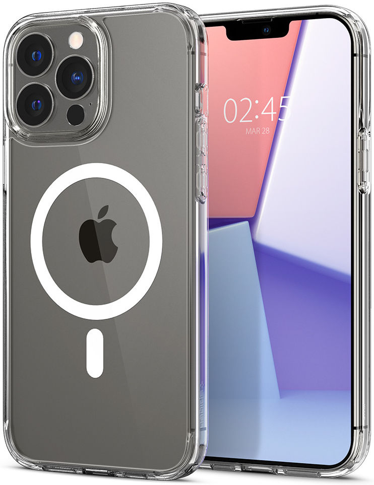 Spigen Ultra Hybrid iPhone 13 Pro Max Hoesje MagSafe Transparant/Wit afbeelding 2
