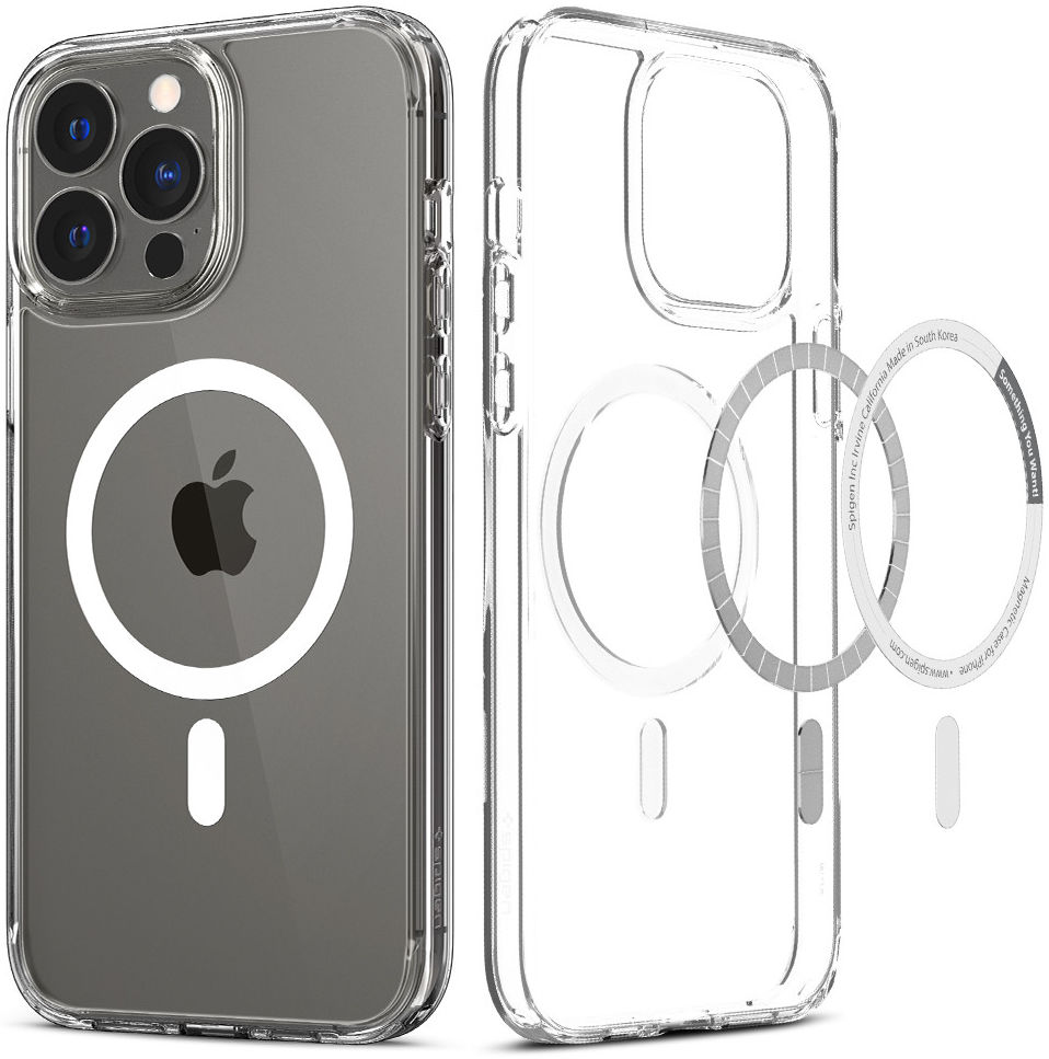Spigen Ultra Hybrid iPhone 13 Pro Max Hoesje MagSafe Transparant/Wit afbeelding 4