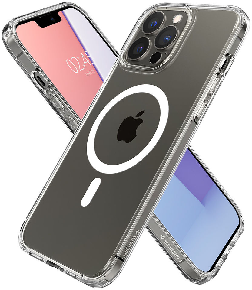 Spigen Ultra Hybrid iPhone 13 Pro Max Hoesje MagSafe Transparant/Wit afbeelding 3
