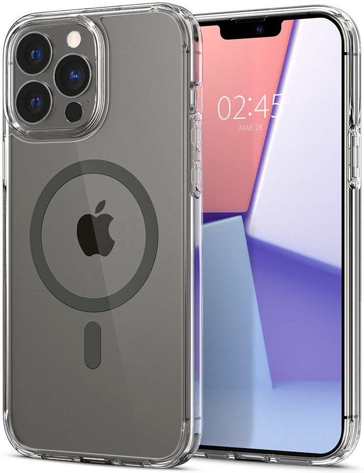 Spigen Ultra Hybrid iPhone 13 Pro Max Hoesje MagSafe Transparant/Grijs afbeelding 1