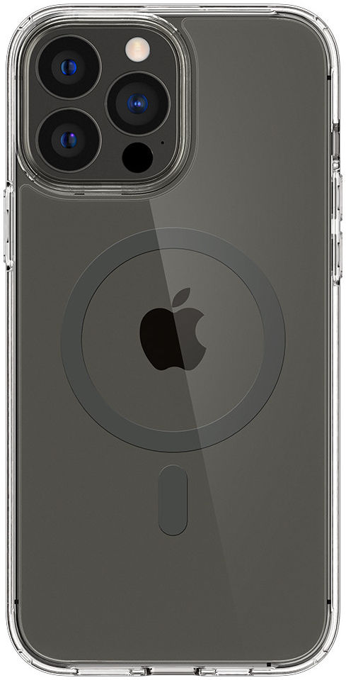 Spigen Ultra Hybrid iPhone 13 Pro Max Hoesje MagSafe Transparant/Grijs afbeelding 2