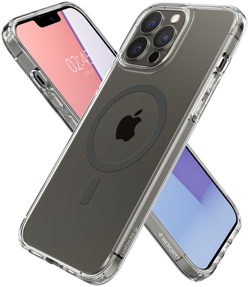 Spigen Ultra Hybrid iPhone 13 Pro Max Hoesje MagSafe Transparant/Grijs afbeelding 3