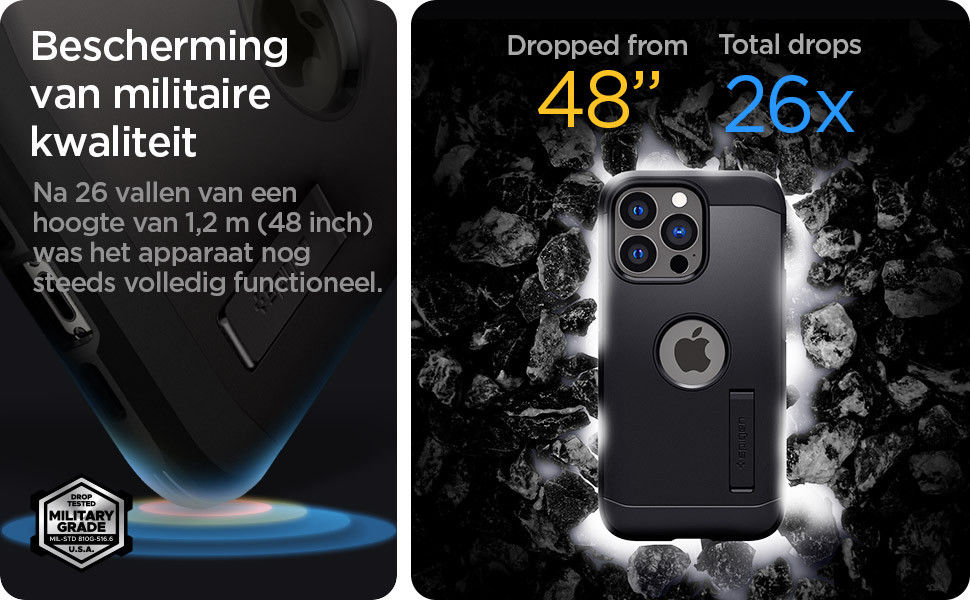 Spigen Tough Armor Apple iPhone 13 Pro Max Hoesje Back Cover Zwart afbeelding 5