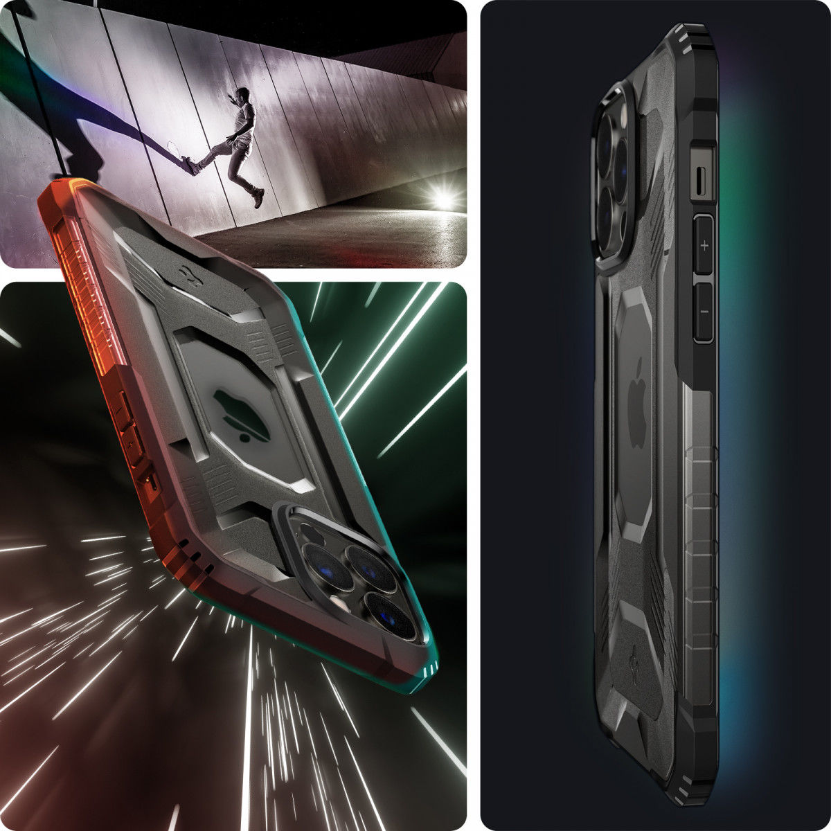 Spigen Nitro Force Apple iPhone 13 Pro Max Hoesje Frosted Transparant afbeelding 8