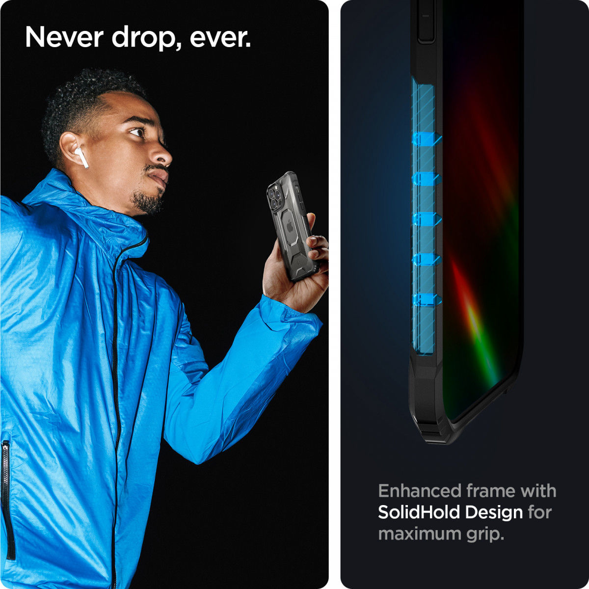 Spigen Nitro Force Apple iPhone 13 Pro Max Hoesje Frosted Transparant afbeelding 6