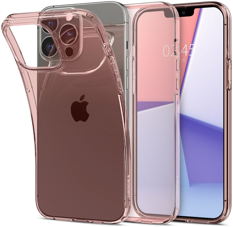 Spigen Crystal Flex Apple iPhone 13 Pro Max Hoesje Transparant Roze afbeelding 1