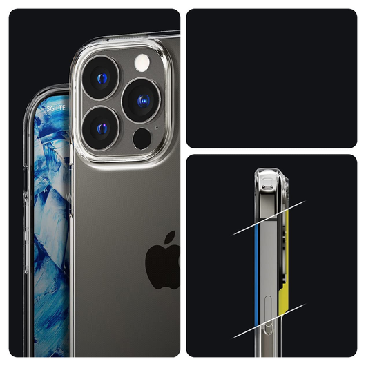Spigen Liquid Crystal iPhone 13 Pro Hoesje Transparant afbeelding 4