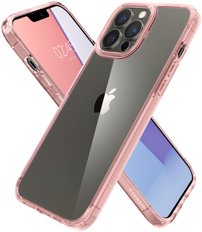 Spigen Ultra Hybrid Apple iPhone 13 Pro Hoesje Transparant/Roze afbeelding 11