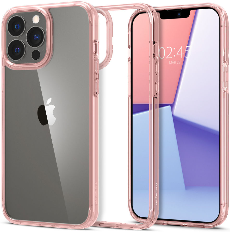 Spigen Ultra Hybrid Apple iPhone 13 Pro Hoesje Transparant/Roze afbeelding 12