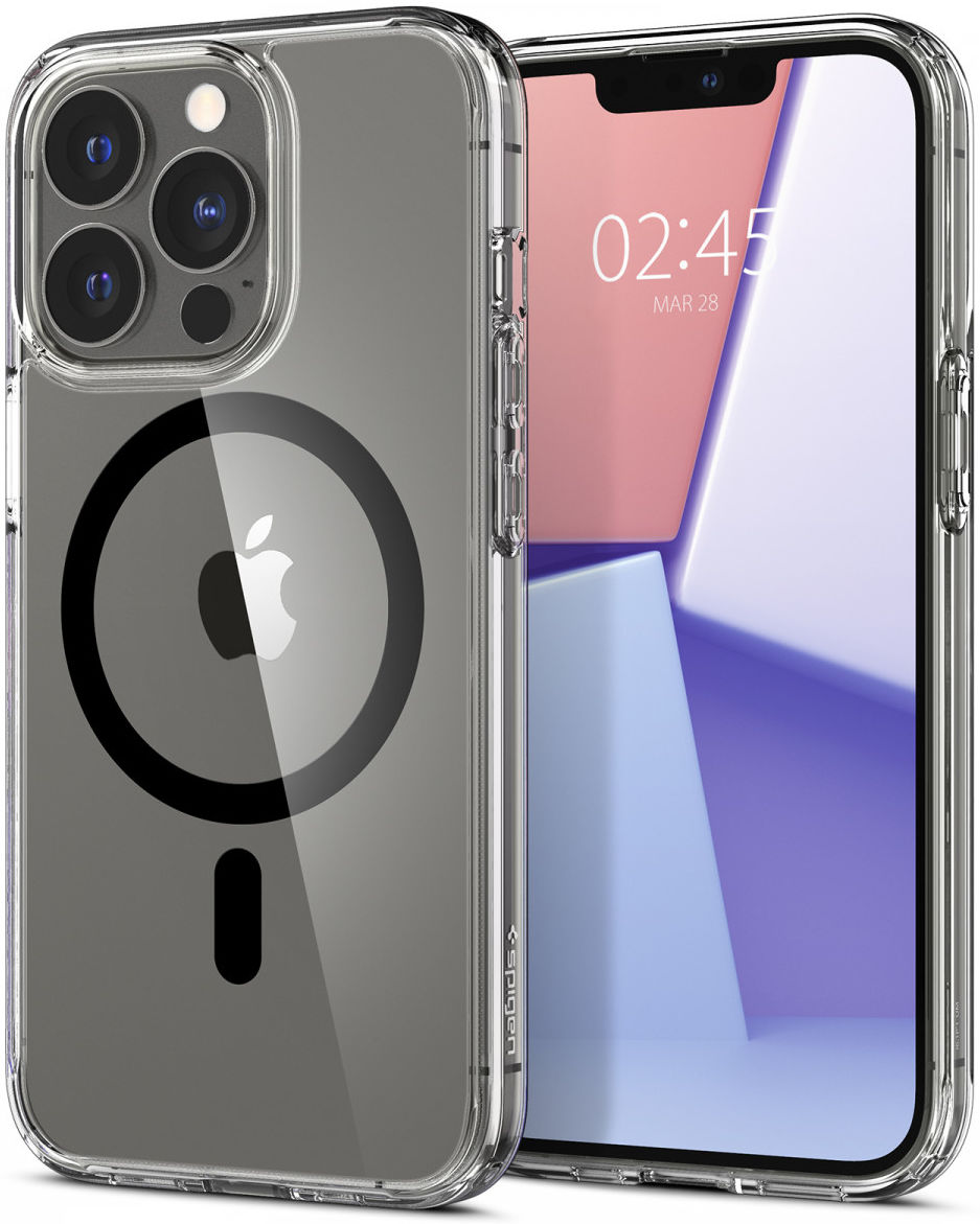 Spigen Ultra Hybrid iPhone 13 Pro Hoesje MagSafe Transparant/Zwart afbeelding 1