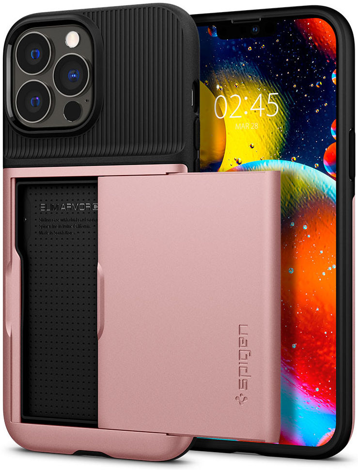 Spigen Slim Armor CS Apple iPhone 13 Pro Hoesje Roze Goud afbeelding 13