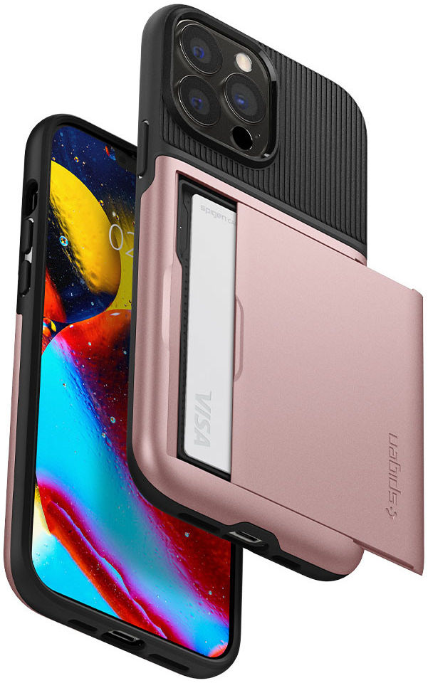 Spigen Slim Armor CS Apple iPhone 13 Pro Hoesje Roze Goud afbeelding 8