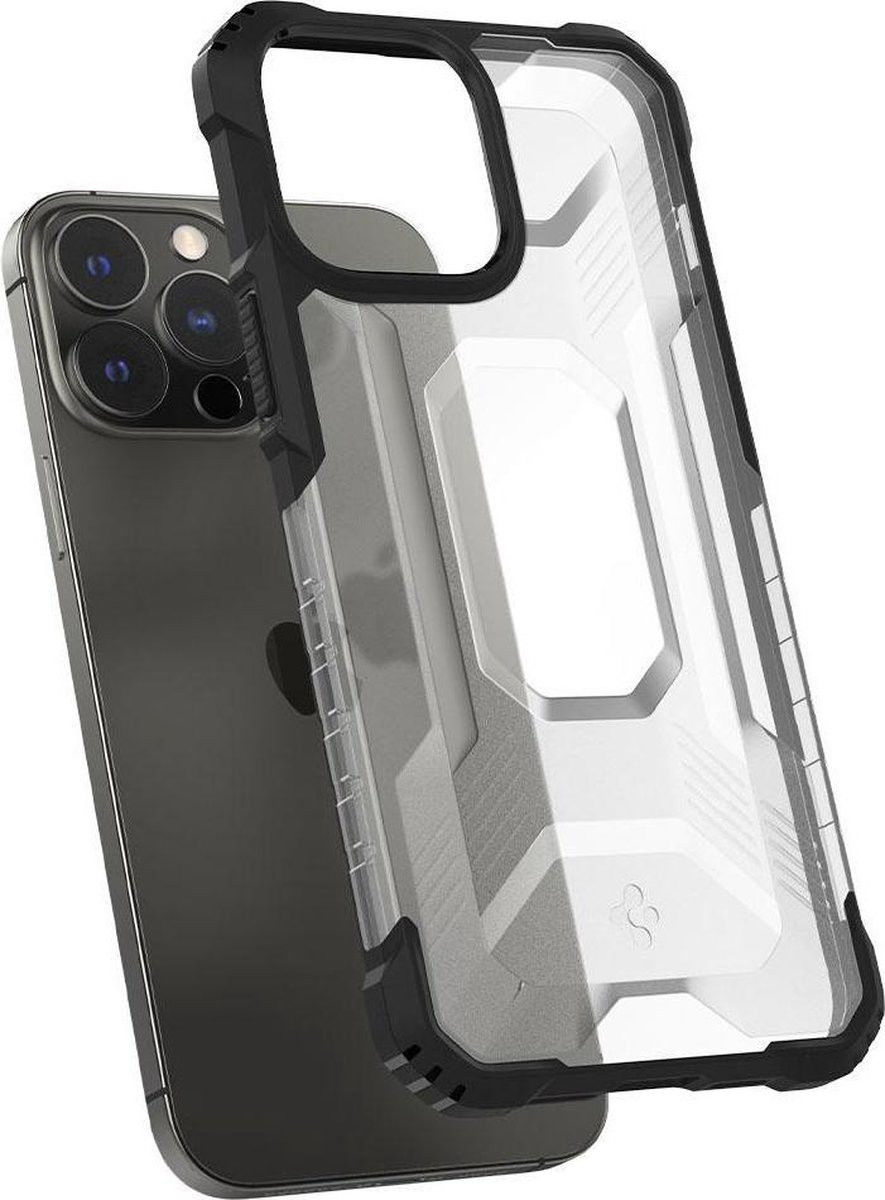 Spigen Nitro Force Apple iPhone 13 Pro Hoesje Frosted Transparant afbeelding 3