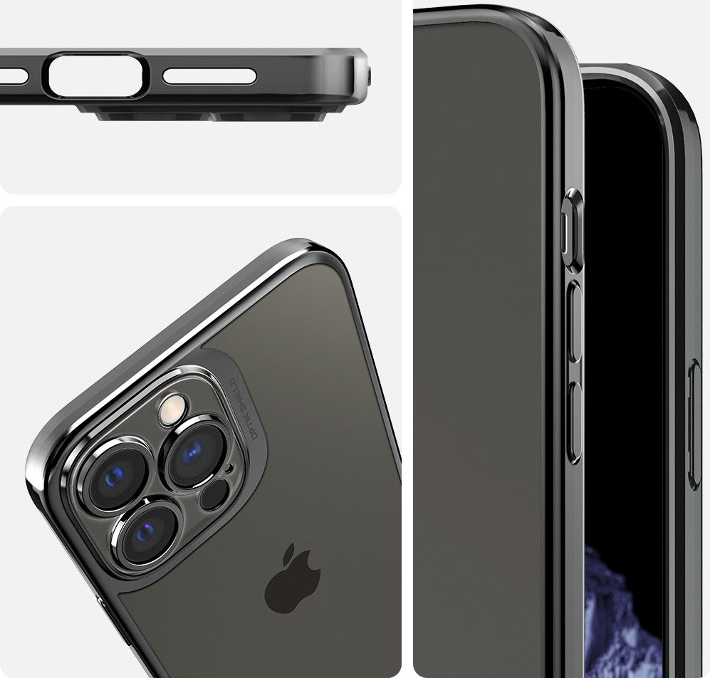 Spigen Optik Crystal Apple iPhone 13 Pro Hoesje Transparant/Grijs afbeelding 11