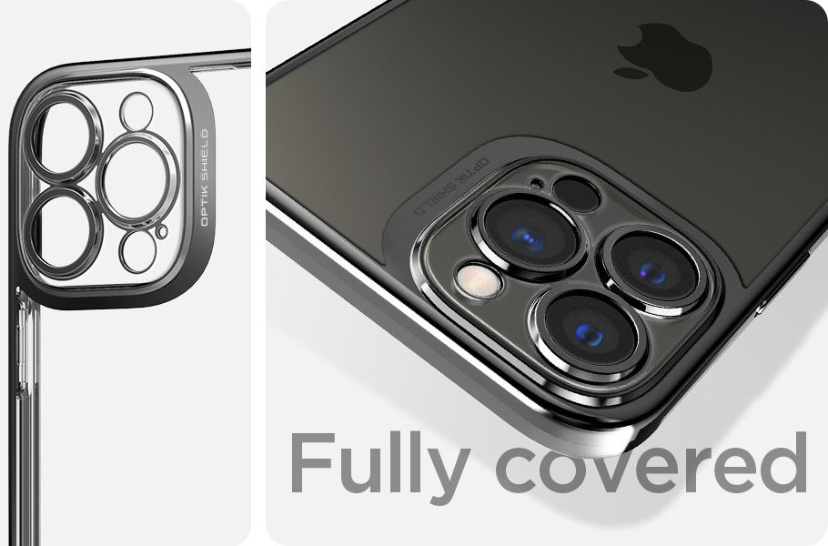 Spigen Optik Crystal Apple iPhone 13 Pro Hoesje Transparant/Grijs afbeelding 2