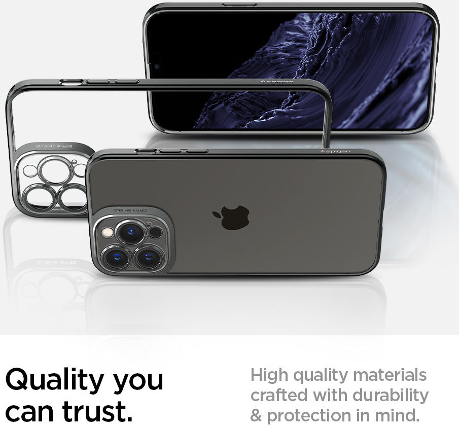 Spigen Optik Crystal Apple iPhone 13 Pro Hoesje Transparant/Grijs afbeelding 8