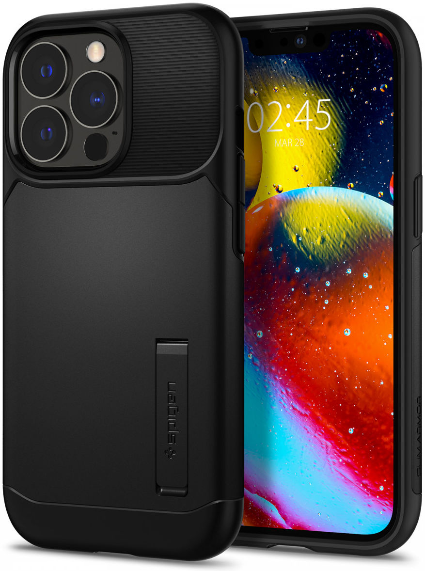 Spigen Slim Armor Apple iPhone 13 Pro Hoesje Zwart afbeelding 3
