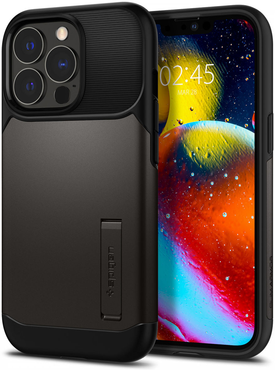 Spigen Slim Armor Apple iPhone 13 Pro Hoesje Gunmetal afbeelding 3