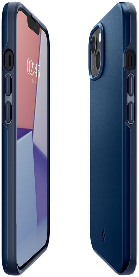 Spigen Thin Fit Apple iPhone 13 Mini Ultra Dun Hoesje Blauw afbeelding 4