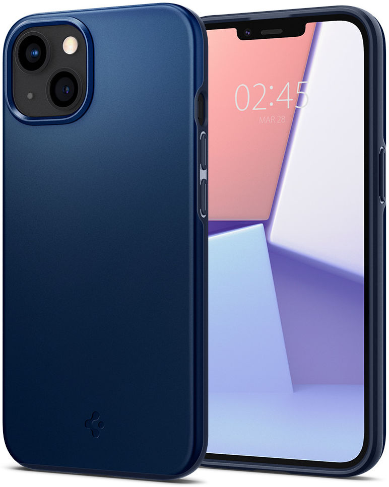 Spigen Thin Fit Apple iPhone 13 Mini Ultra Dun Hoesje Blauw afbeelding 1