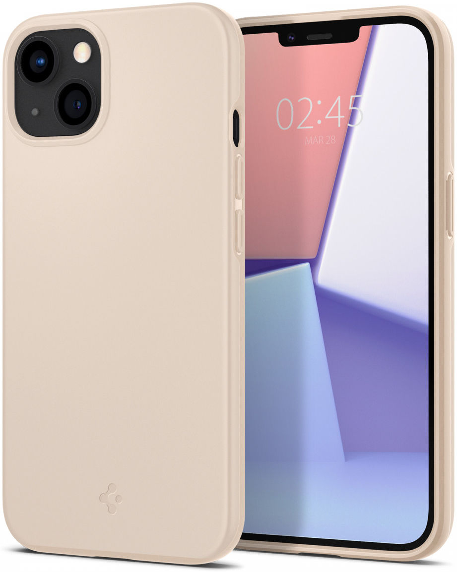 Spigen Thin Fit Apple iPhone 13 Mini Ultra Dun Hoesje Beige afbeelding 1