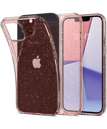 Spigen Liquid Crystal Apple iPhone 13 Mini Hoesje Glitter Roze Hoesjes