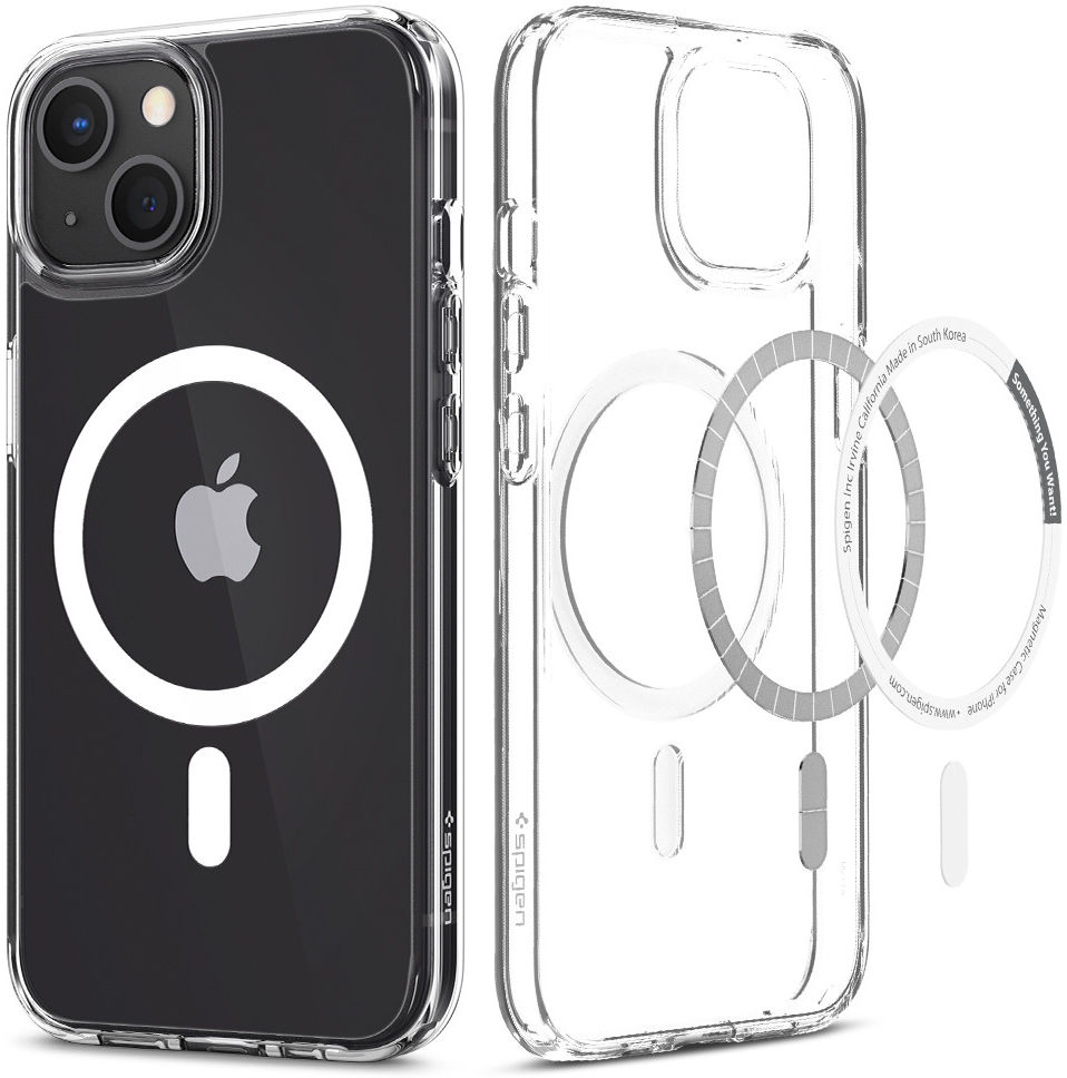 Spigen Ultra Hybrid iPhone 13 Mini Hoesje MagSafe Transparant/Wit afbeelding 9
