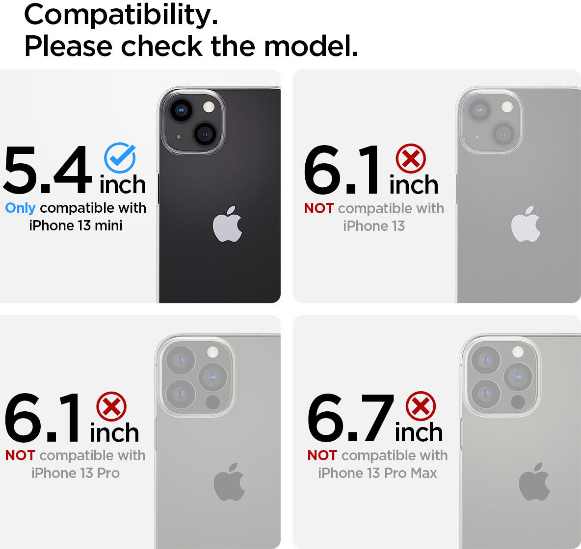 Spigen Ultra Hybrid iPhone 13 Mini Hoesje MagSafe Transparant/Zwart afbeelding 10