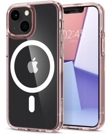 Spigen Ultra Hybrid iPhone 13 Mini Hoesje MagSafe Transparant/Roze Hoesjes