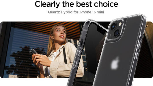 Spigen Quartz Hybrid Apple iPhone 13 Mini Hoesje Matte Transparant afbeelding 10