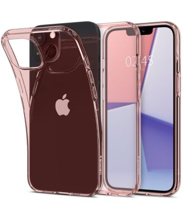 Spigen Crystal Flex Apple iPhone 13 Mini Hoesje Transparant Roze Hoesjes