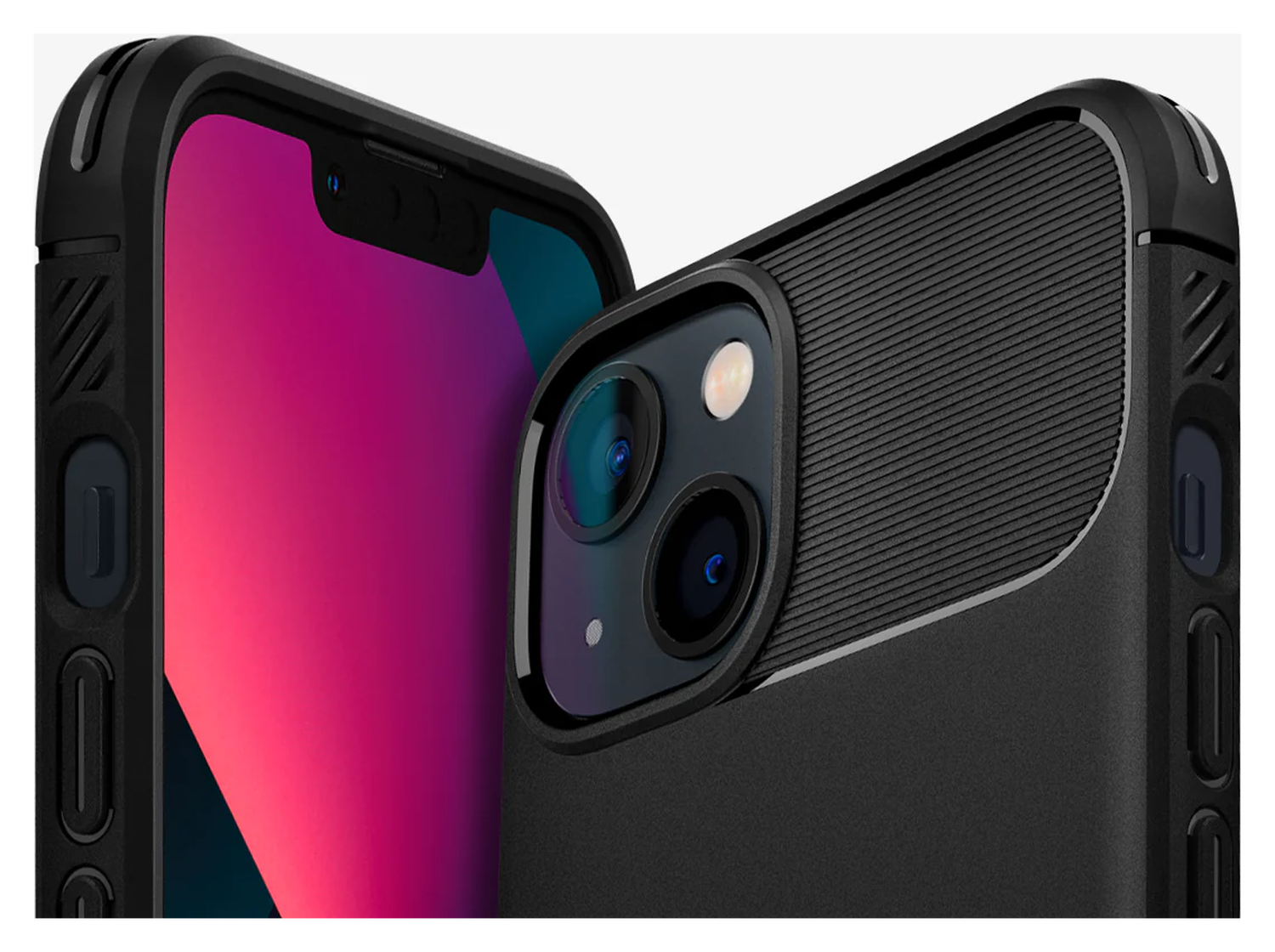 Spigen Rugged Armor Apple iPhone 13 Hoesje Back Cover Zwart afbeelding 3