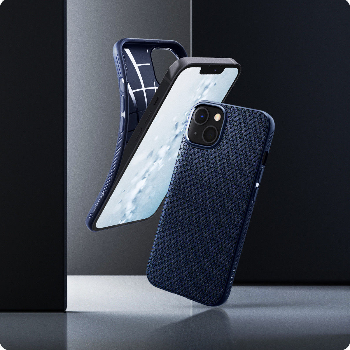 Spigen Liquid Air Apple iPhone 13 Hoesje Flexibele Back Cover Blauw afbeelding 17