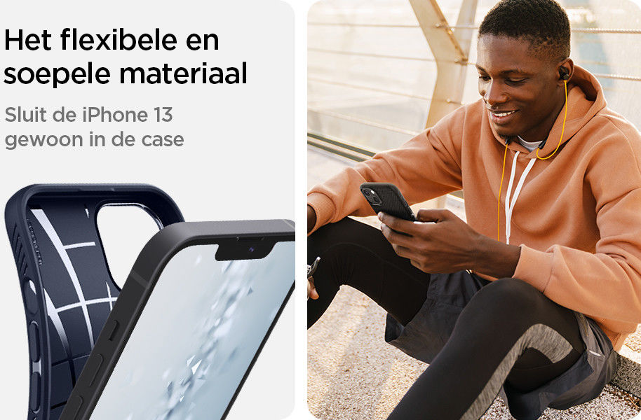 Spigen Liquid Air Apple iPhone 13 Hoesje Flexibele Back Cover Blauw afbeelding 6
