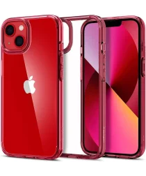 Spigen Ultra Hybrid Apple iPhone 13 Hoesje Back Cover Rood