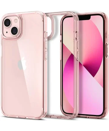 Spigen Ultra Hybrid Apple iPhone 13 Hoesje Back Cover Roze Hoesjes