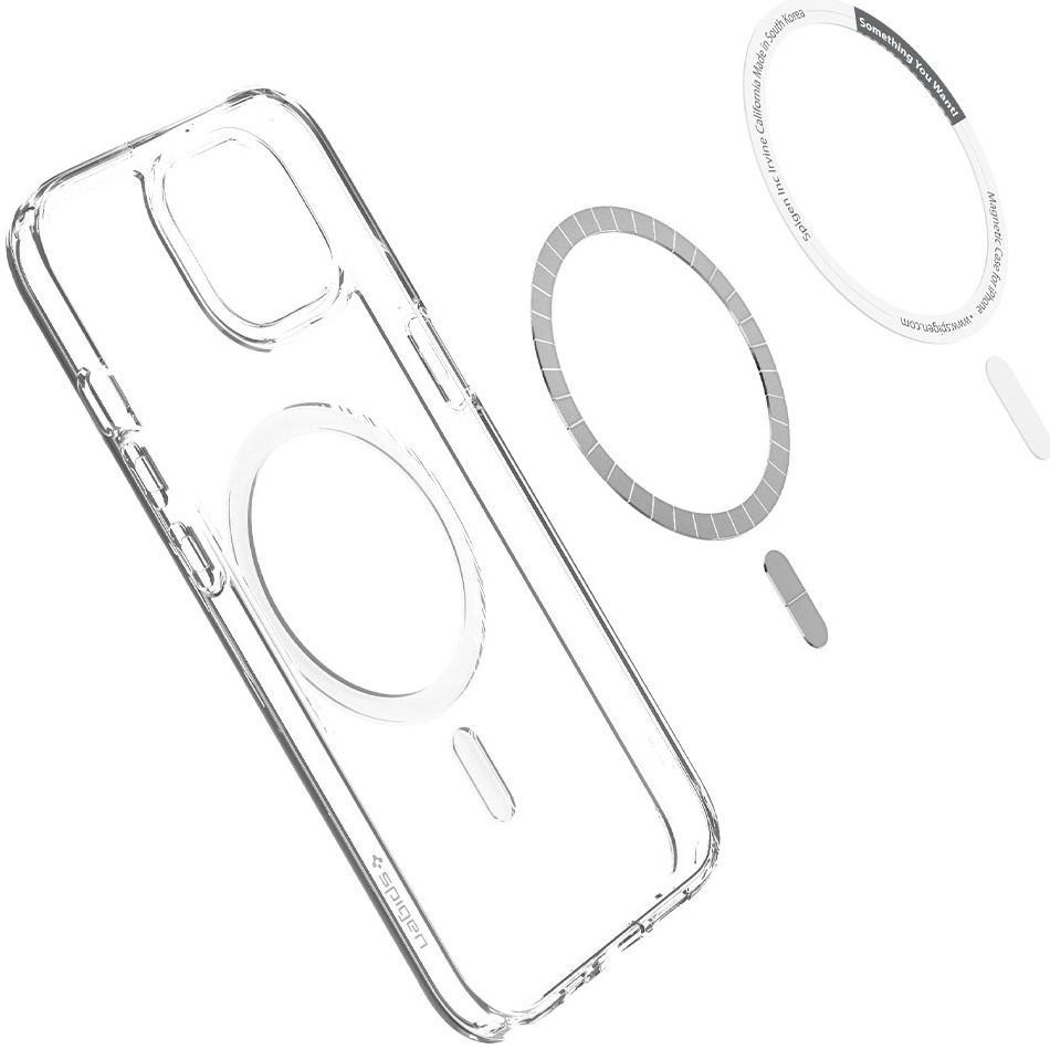 Spigen Ultra Hybrid iPhone 13 Hoesje MagSafe Transparant/Wit afbeelding 4