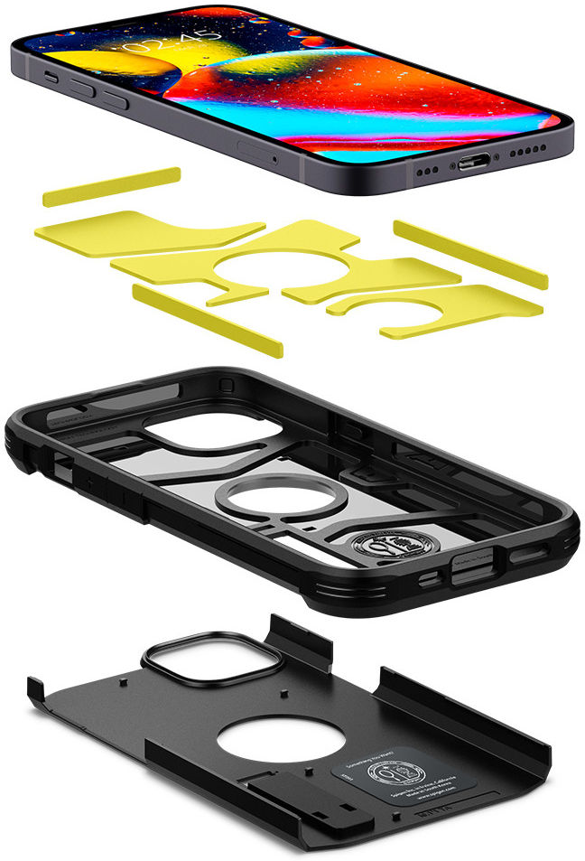 Spigen Tough Armor Apple iPhone 13 Hoesje Back Cover Zwart afbeelding 2