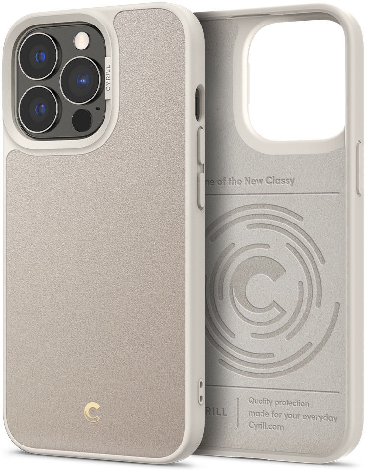 Spigen Cyrill Leather Brick Apple iPhone 13 Pro Hoesje Bruin afbeelding 1