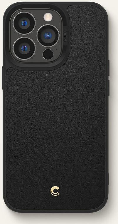 Spigen Cyrill Leather Brick Apple iPhone 13 Pro Hoesje Zwart afbeelding 4