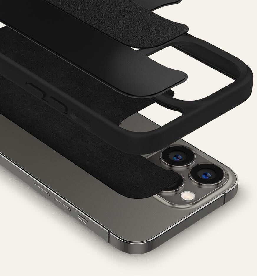 Spigen Cyrill Leather Brick Apple iPhone 13 Pro Hoesje Zwart afbeelding 6