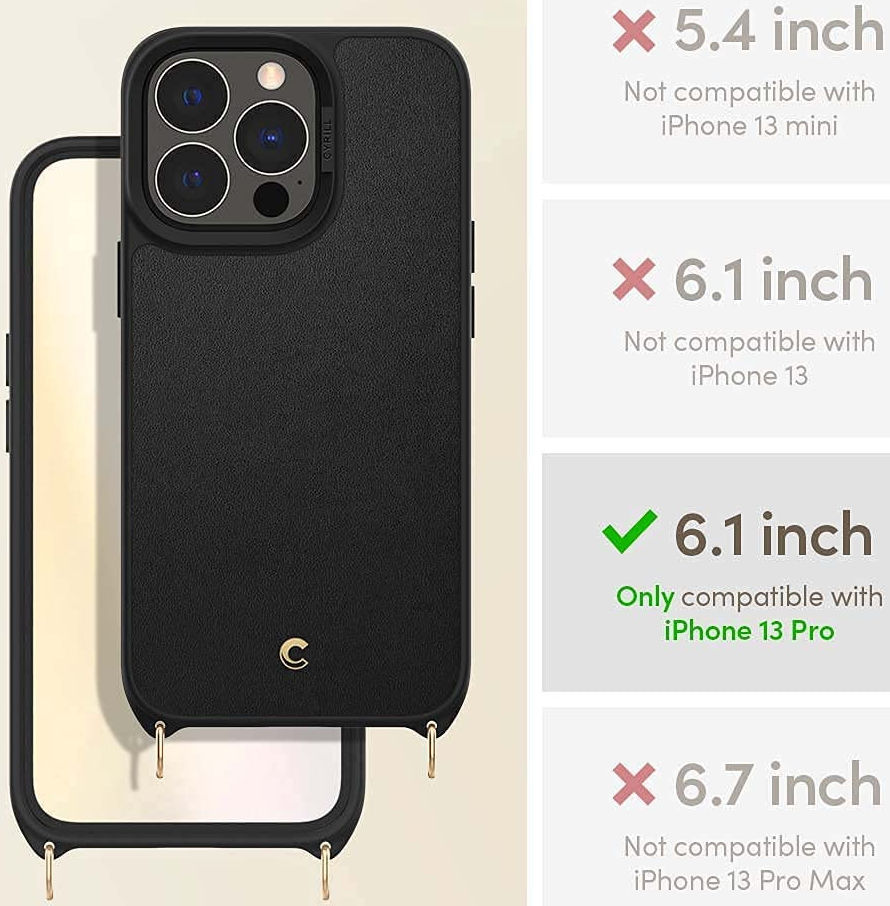 Spigen Cyrill Classic Charm Apple iPhone 13 Pro Hoesje Zwart afbeelding 8