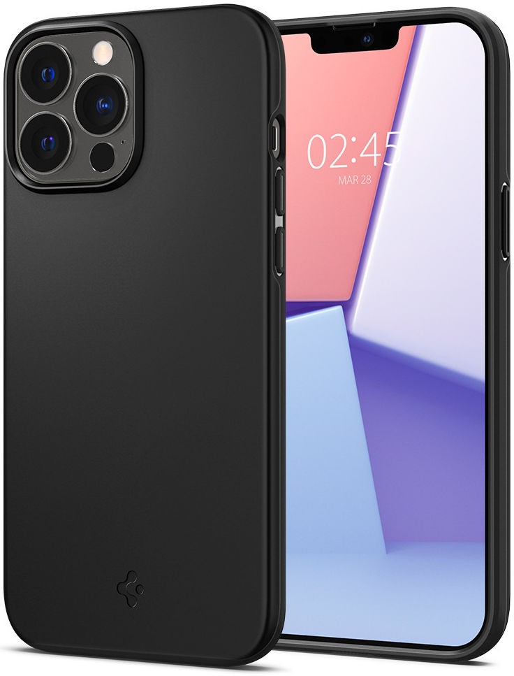Spigen Thin Fit Apple iPhone 13 Pro Ultra Dun Hoesje Zwart afbeelding 8