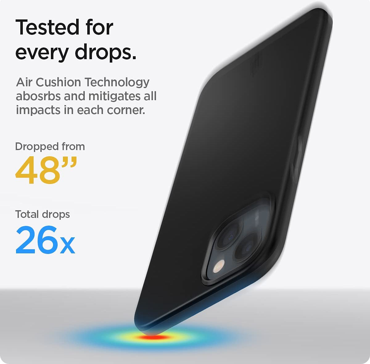 Spigen Thin Fit Apple iPhone 13 Hoesje Ultra Dun Back Cover Zwart afbeelding 4