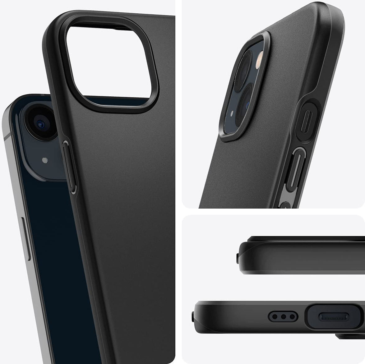 Spigen Thin Fit Apple iPhone 13 Hoesje Ultra Dun Back Cover Zwart afbeelding 8