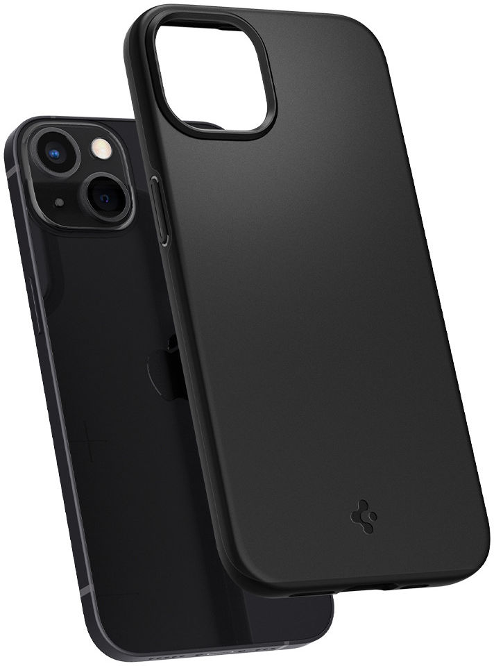 Spigen Thin Fit Apple iPhone 13 Hoesje Ultra Dun Back Cover Zwart afbeelding 3