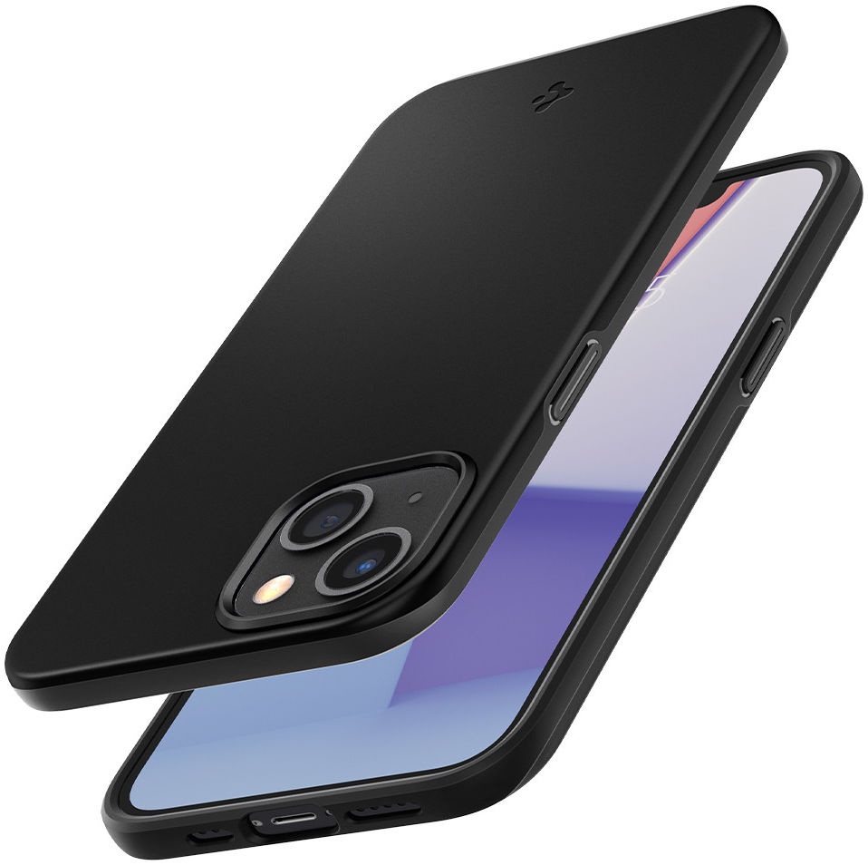 Spigen Thin Fit Apple iPhone 13 Hoesje Ultra Dun Back Cover Zwart afbeelding 13